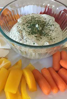 Creamy sunflower seed dip